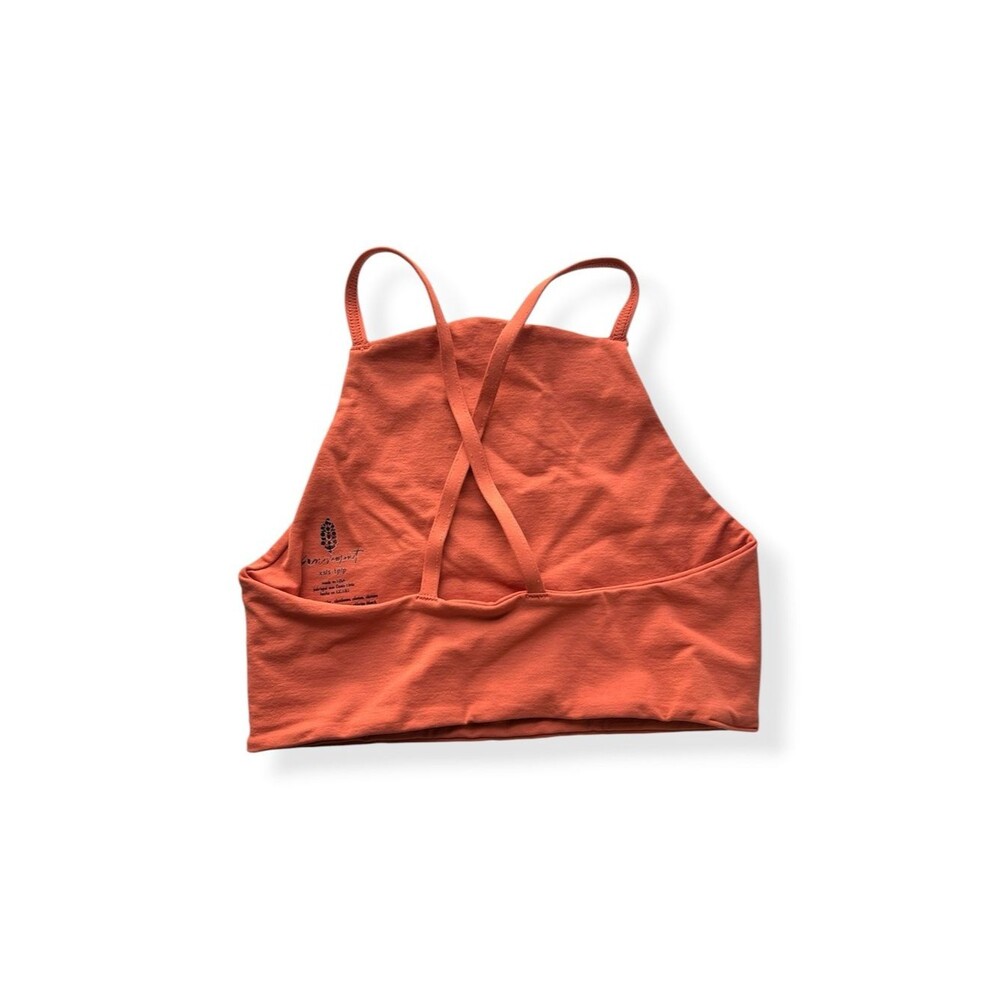 Free People Movement Orange Cropped Cami Tank Top Athletic Athleisure Workout - Picture 4 of 4